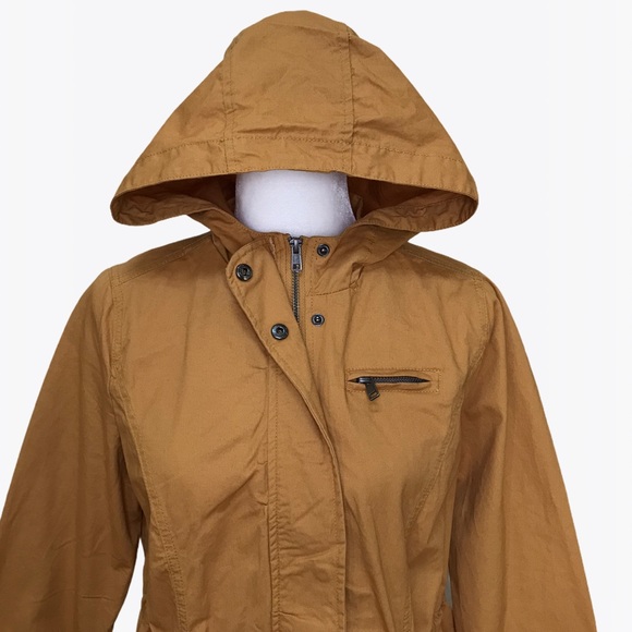 Outer Edge Hooded Mustard Women’s Jacket - Size: M - Picture 8 of 16